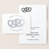 Verstrengelde Pretzel Broodknopen - uw keuze tekst Folie Kaarten (Display)