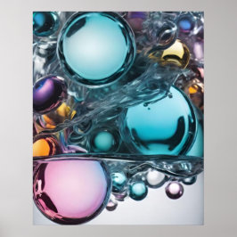 Verstrengelde reflecterende bollen poster