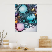 Verstrengelde reflecterende bollen poster (Keuken)