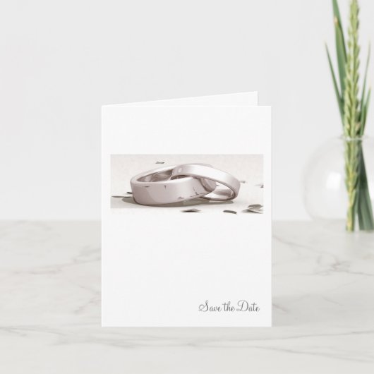 Verstrengelde ringen BLK - Save the Date Kaart (Voorkant)