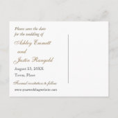 Verstrengelde ringen Save the Date Briefkaart (Achterkant)