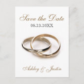 Verstrengelde ringen Save the Date Briefkaart (Voorkant)
