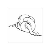 Verstrengelde slang met een slechte dag rubberen s rubberstempel (Afrduk)