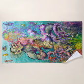 Verstrengelde tentakels strandlaken (Voorkant)