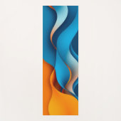 Verstrengeling van Oranje en blauwe golven Yogamat (Voorkant)