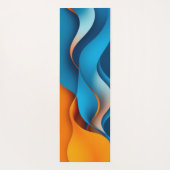 Verstrengeling van Oranje en blauwe golven Yogamat (Achterkant)