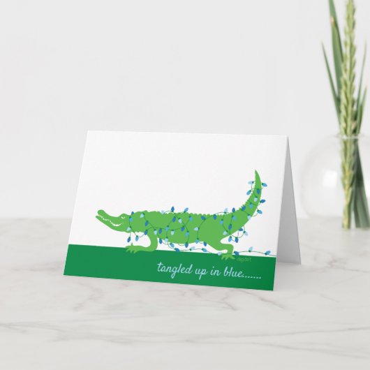 Verstrikt in Blue Holiday Kaart (Voorkant)