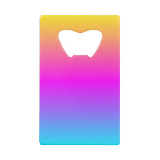 Verstromende kleuren befaamde kleurrijke hoofdzaak creditkaart flessenopener