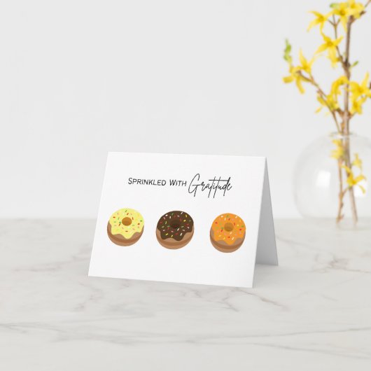 Verstrooid met dankbaarheid - Pun bedankje Kaart (Gele Bloem)