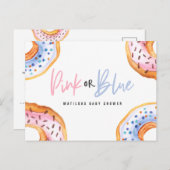 Verstrooid met liefde donut baby shower aankondigi feestdagenkaart (Voorkant / Achterkant)