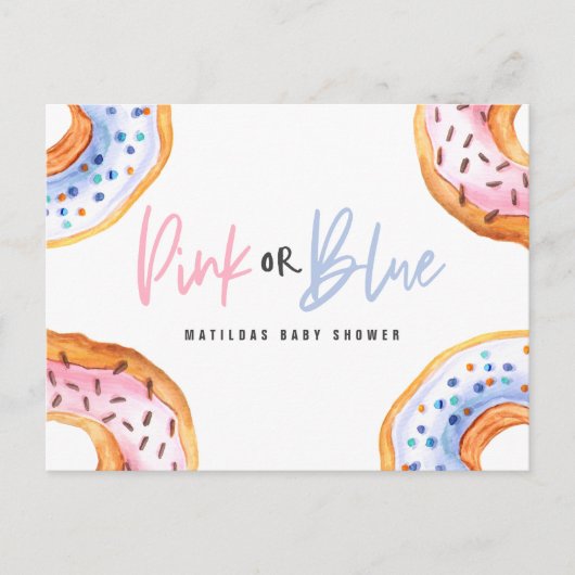 Verstrooid met liefde donut baby shower aankondigi feestdagenkaart (Voorkant)