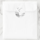 verstrooid ronde sticker (Tas)