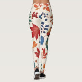 Verstrooide bladeren en bessen leggings (Achterkant)