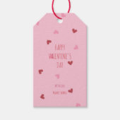 Verstrooide harten – Gelukkige Valentijnsdag Cadeaulabel (Voorkant)
