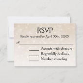 Verstrooide harten Licht Taupe Ombre Trouwfeest RSVP Kaartje (Voorkant)