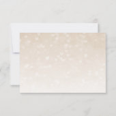Verstrooide harten Licht Taupe Ombre Trouwfeest RSVP Kaartje (Achterkant)
