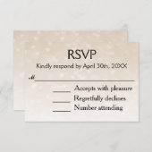 Verstrooide harten Licht Taupe Ombre Trouwfeest RSVP Kaartje (Voorkant / Achterkant)