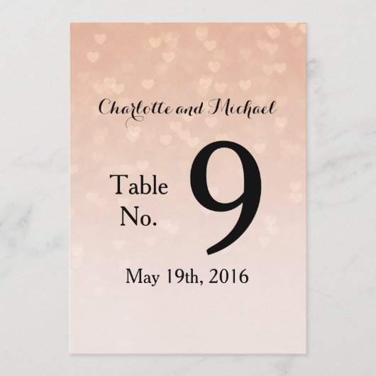 Verstrooide Hartjes Stof Roze Ombre Kaart (Voorkant)