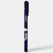 Verstrooide madeliefjes op dieppaarse telefoonhoes Case-Mate iPhone case (Achterkant / Rechts)