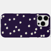 Verstrooide madeliefjes op dieppaarse telefoonhoes Case-Mate iPhone case (Achterkant (horizontaal))