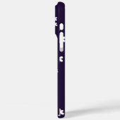 Verstrooide madeliefjes op dieppaarse telefoonhoes Case-Mate iPhone case (Achterkant / Links)