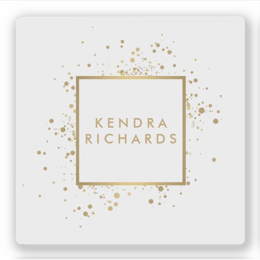 Verstrooide nepgoudconfetti sticker (Voorkant)