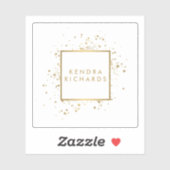 Verstrooide nepgoudconfetti sticker (Vel)