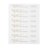 Verstrooide sneeuw wikkel rond retouradreslabel (Vel)