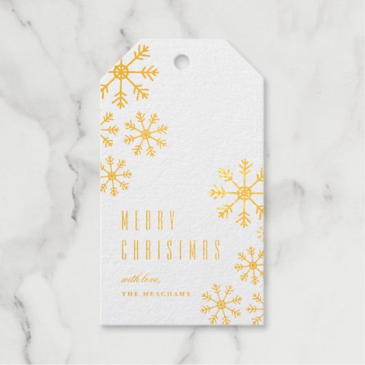 Verstrooide sneeuwfolie Kerst- en feestdag cadeaub Cadeaulabels (Voorkant)