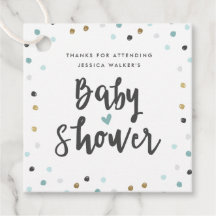 Verstrooide stippen namaak folie baby shower favor