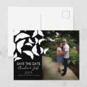Verstrooide Vlinders Save the Date Fotokaart Briefkaart (Voorkant / Achterkant)