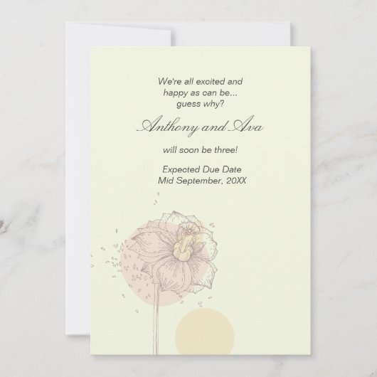 Verstrooide Zaden Zwangerschapsaankondiging Aankondiging (Voorkant)