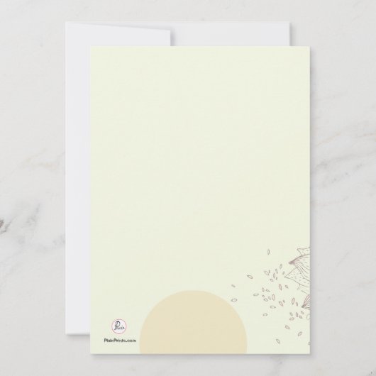 Verstrooide Zaden Zwangerschapsaankondiging Aankondiging (Achterkant)