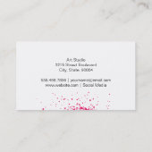 verstuiven | Expressief (heet roze) Visitekaartje (Achterkant)