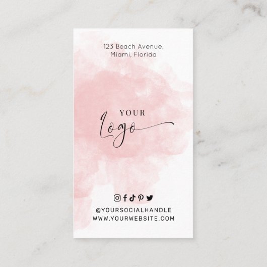 Verstuiving Tan Prep & Aftercare Guide Blush Water Visitekaartje (Achterkant)