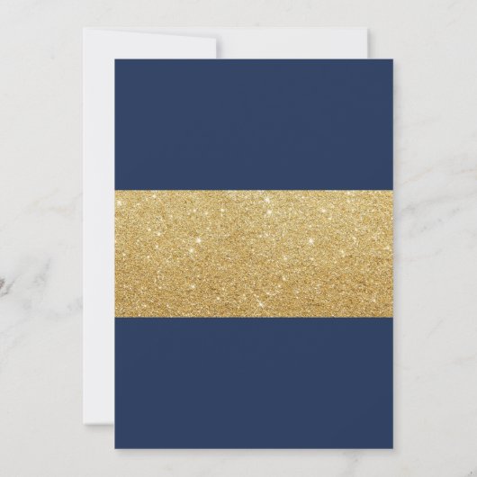 Verstuivingspartij legant marineblauw en goud kaart (Achterkant)
