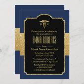 Verstuivingspartij legant marineblauw en goud kaart (Voorkant / Achterkant)