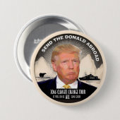 Verstuur de Donald Awide Ronde Button 7,6 Cm (Voorkant /achterkant)