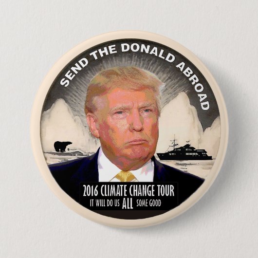 Verstuur de Donald Awide Ronde Button 7,6 Cm (Voorkant)