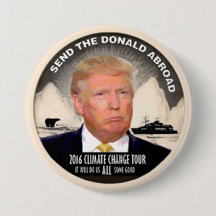 Verstuur de Donald Awide Ronde Button 7,6 Cm