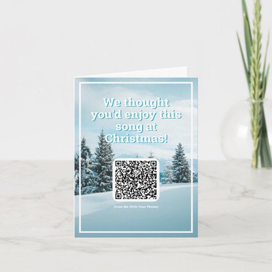 Verstuur een lied met QR-code op een kerst Kaart (Voorkant)