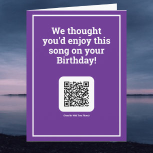 Verstuur een liedje met QR-code op een verjaardag Kaart