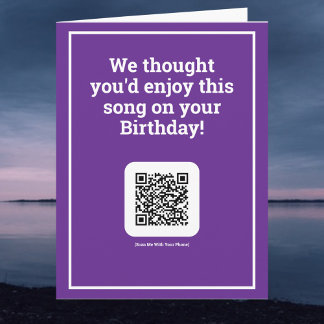 Verstuur een liedje met QR-code op een verjaardag Kaart