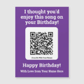 Verstuur een nummer met QR-code op een magnetische (Voorkant)