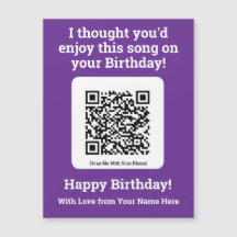 Verstuur een nummer met QR-code op een magnetische