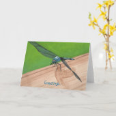 Verstuur groeten met geschilde Dragonfly-kaarten Kaart (Gele Bloem)