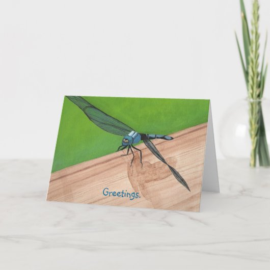 Verstuur groeten met geschilde Dragonfly-kaarten Kaart (Voorkant)