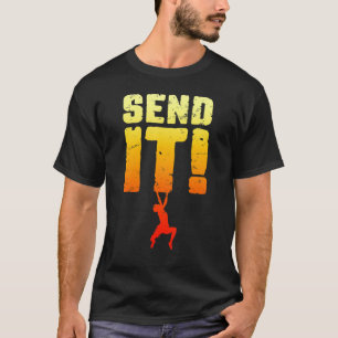 Verstuur het rockklimmer van Bouldering cliber Boy T-shirt