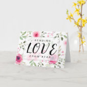 Verstuur je liefde van Afar Waterverf Floral Kaart (Gele Bloem)