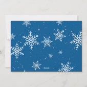 Verstuur kerstliefde blauw en zilver feestdagenkaart (Achterkant)